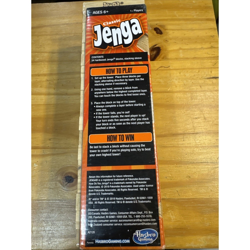 Hasbro Classic JENGA game New in package